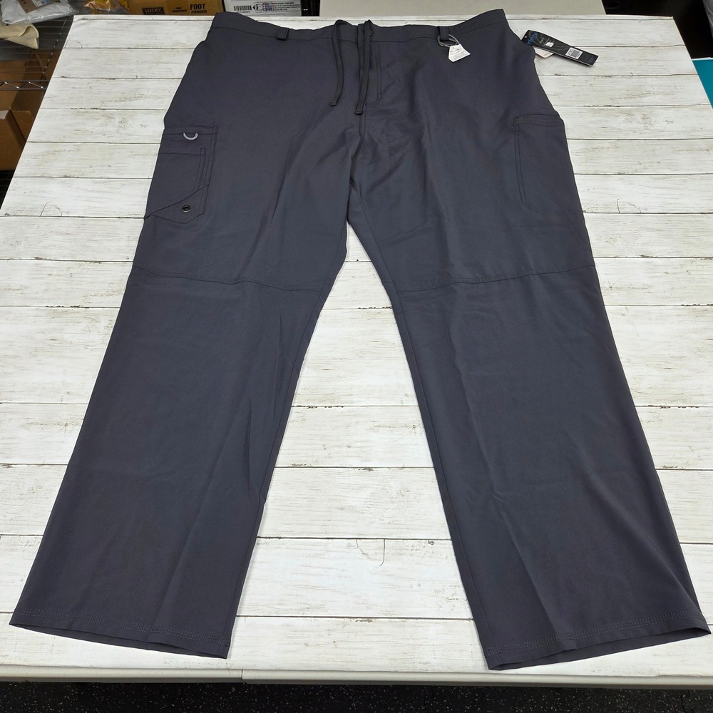 Cherokee Scrub Pants Men 3XL Pewter Infinity CK200A Athletic Fit Cargo Stretch